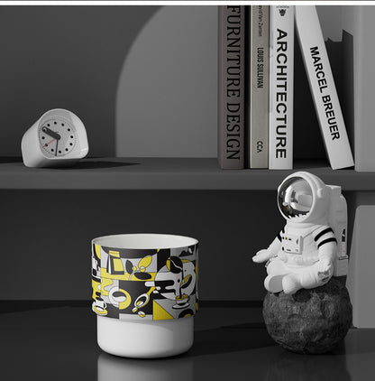 MHW-3BOMBER DW6909BY Black Gold Swirl Cup — bookcase display