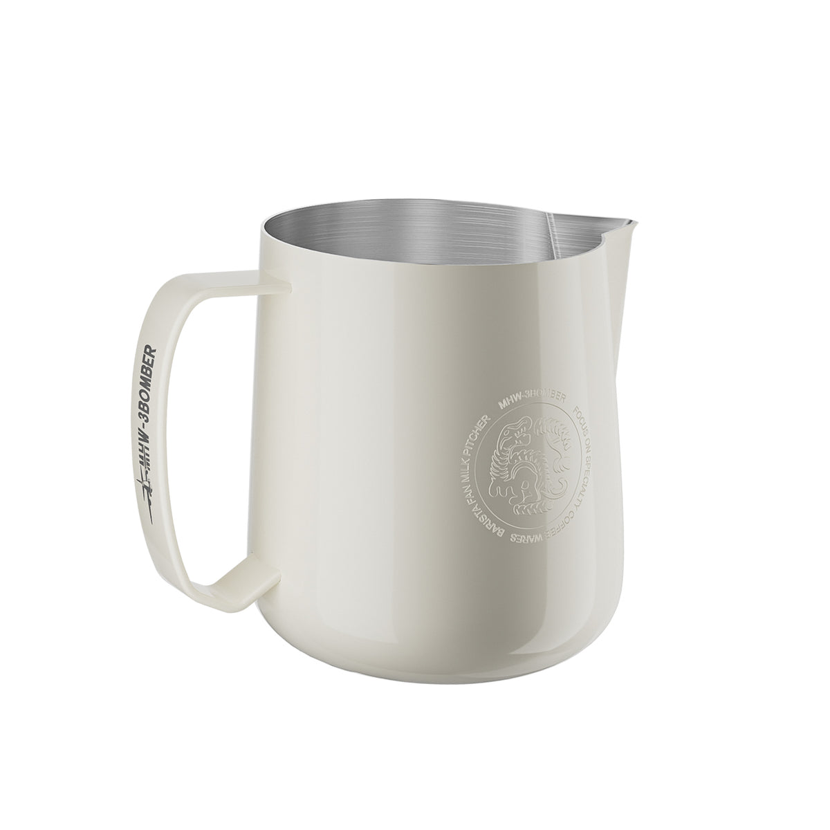 P6654W FF milk pitcher — matte beige white, 650 ml