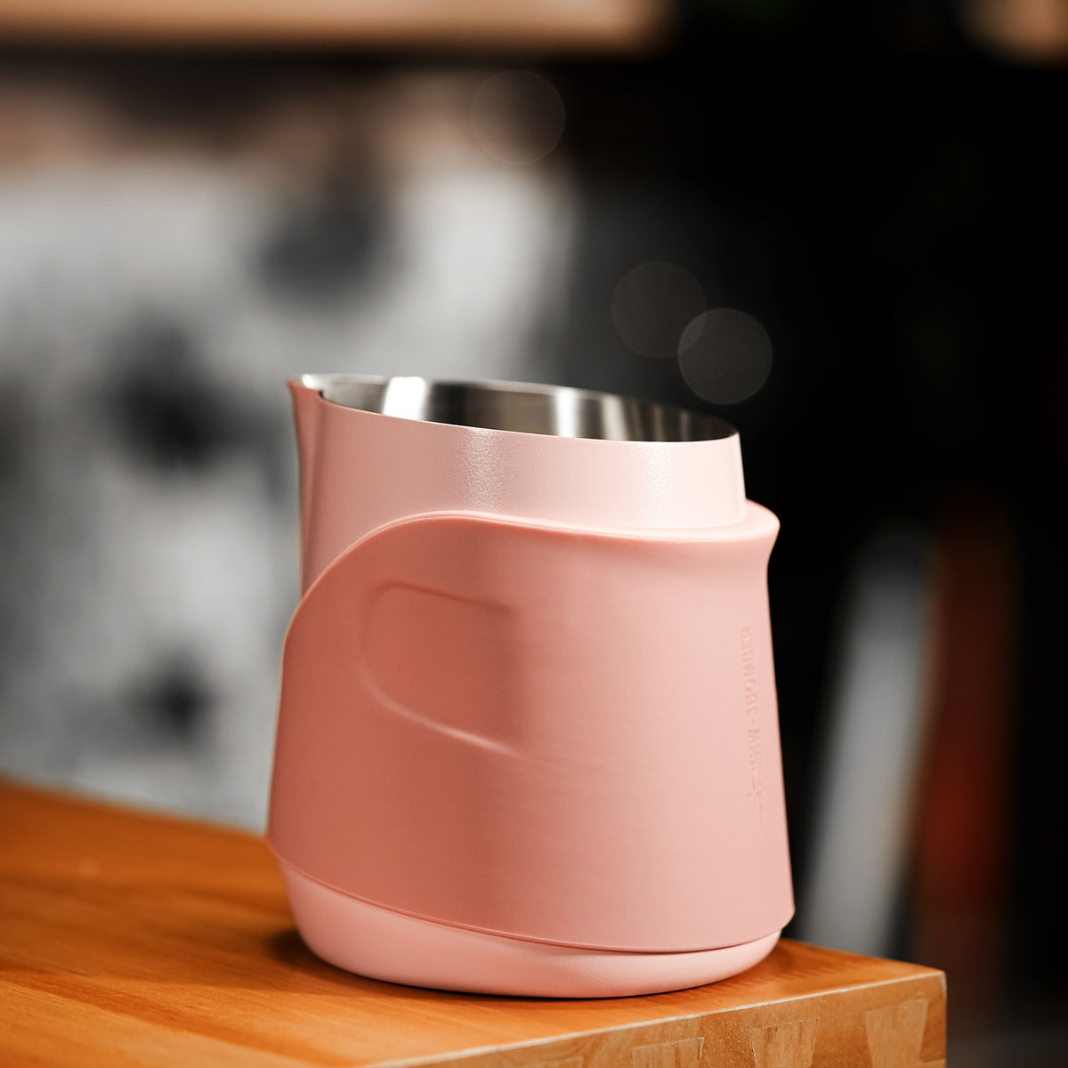 P6514P pink handleless pitcher — counter view