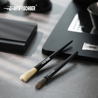 MHW-3BOMBER B5525B dark-bristle ABS brush beside the lighter-bristle B5337B aluminium comparison brush; only the B5525B SKU is offered