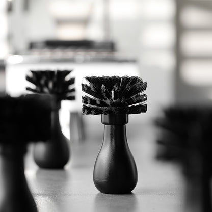 MHW-3BOMBER B5535/B5536 ABS basket-brush family on a coffee counter, bristle and handle view