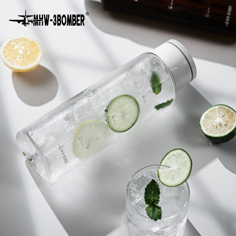 MHW-3BOMBER CE6136 White cold-brew pot containing a citrus drink in a tabletop scene; scene tools, glasses and drink ingredients are not included.