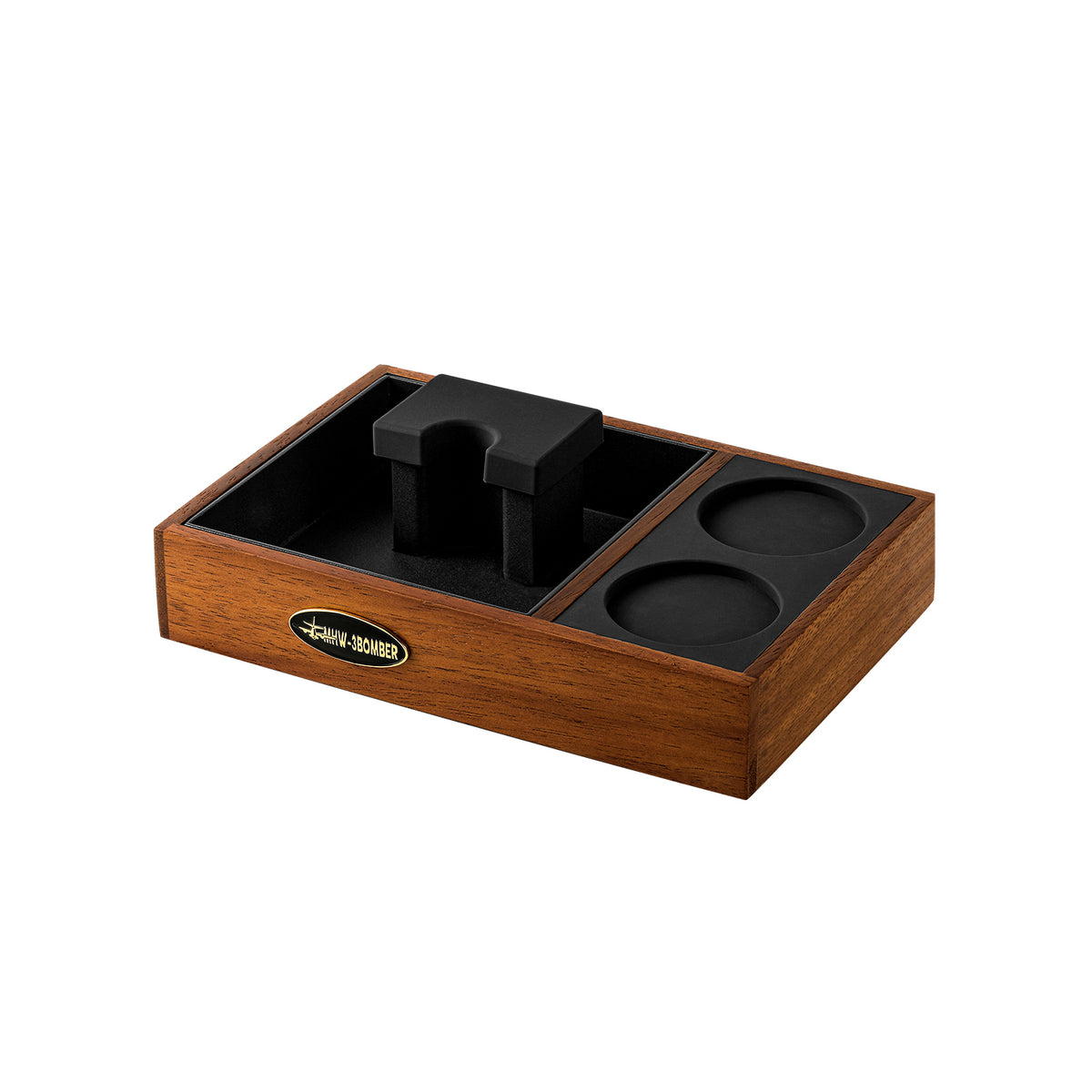 MHW-3BOMBER CH5434 wood tamping platform with raised black support and two round rests