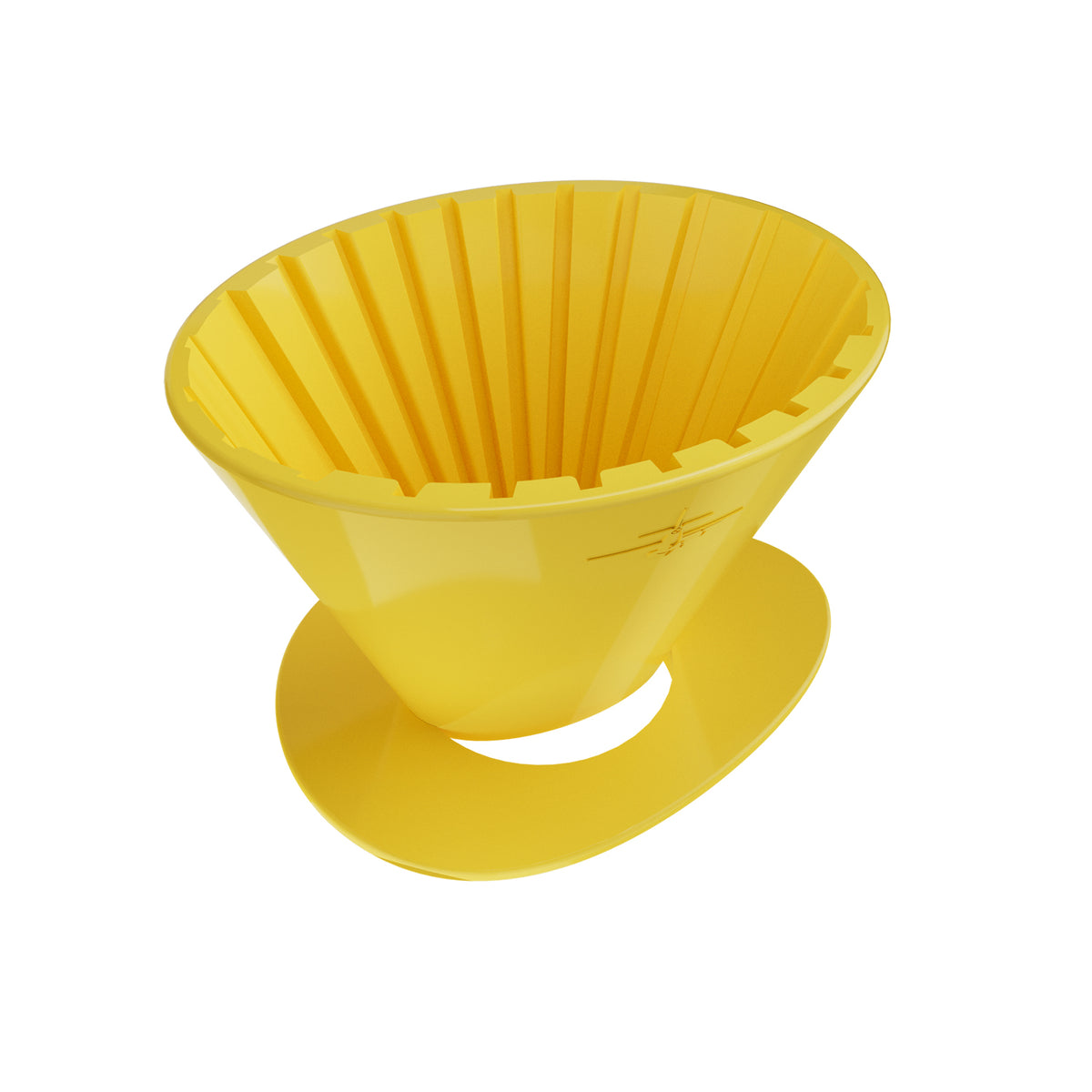 MHW-3BOMBER FC6606Y yellow Oval dripper showing its interior