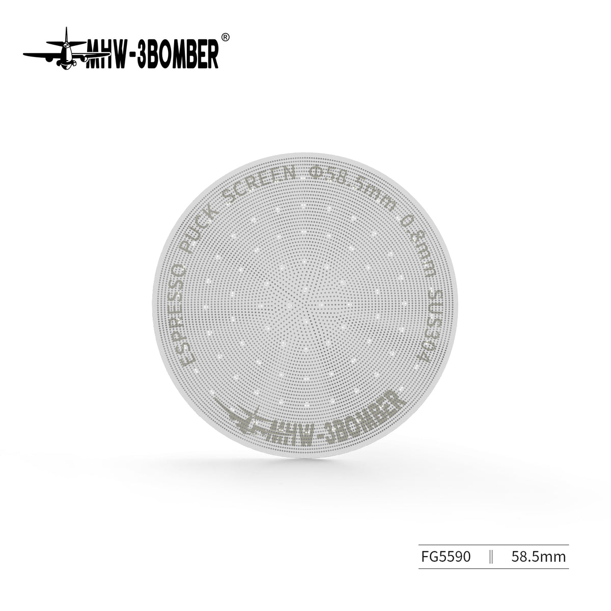 MHW-3BOMBER FG5590 58.5mm 0.8mm Silver puck screen