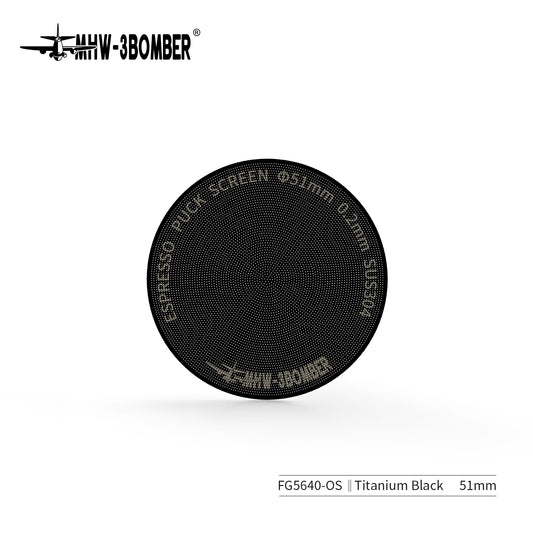 MHW-3BOMBER FG5640 51mm 0.2mm Titanium-coated Black puck screen