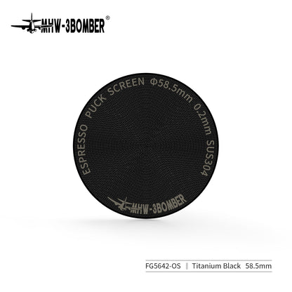 MHW-3BOMBER FG5642 58.5mm 0.2mm Titanium-coated Black puck screen