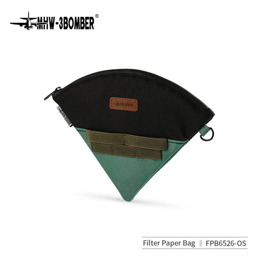 MHW-3BOMBER FPB6526 black and green filter-paper storage bag
