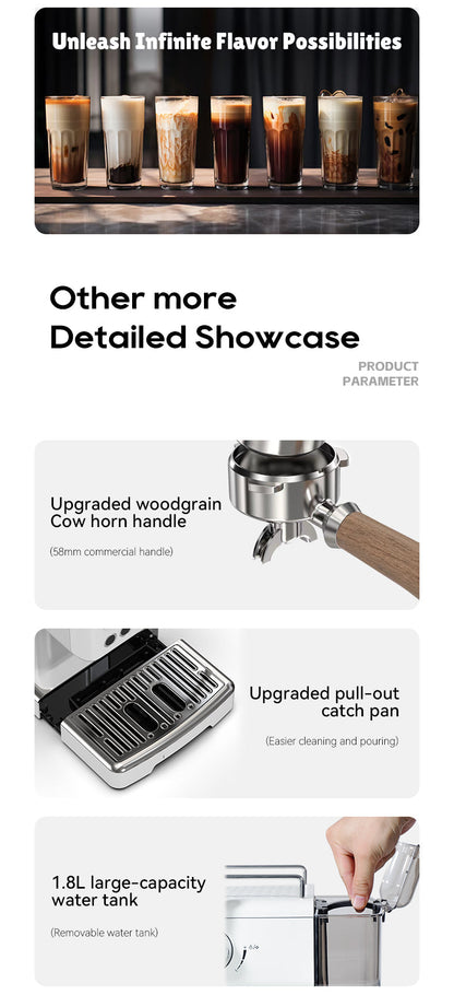 HiBREW H10Plus portafilter, drip tray and water tank