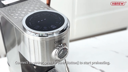 HiBREW H13 Silver — circular touchscreen and temperature display
