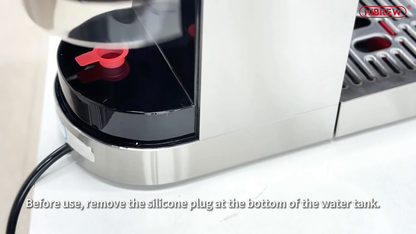 HiBREW H13 Silver — removable water tank connection close-up
