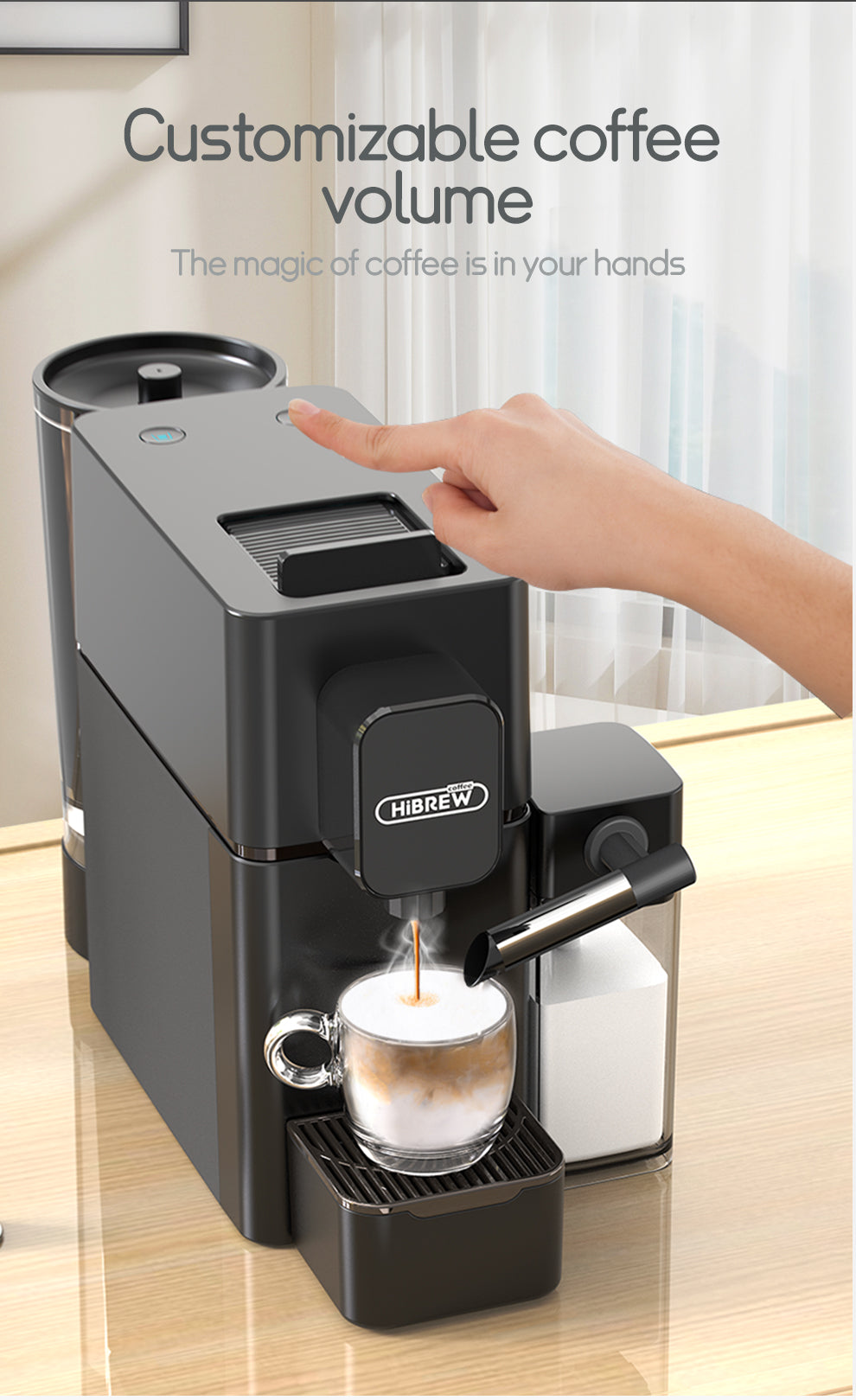 HiBREW H15 EU: top drink controls during coffee preparation