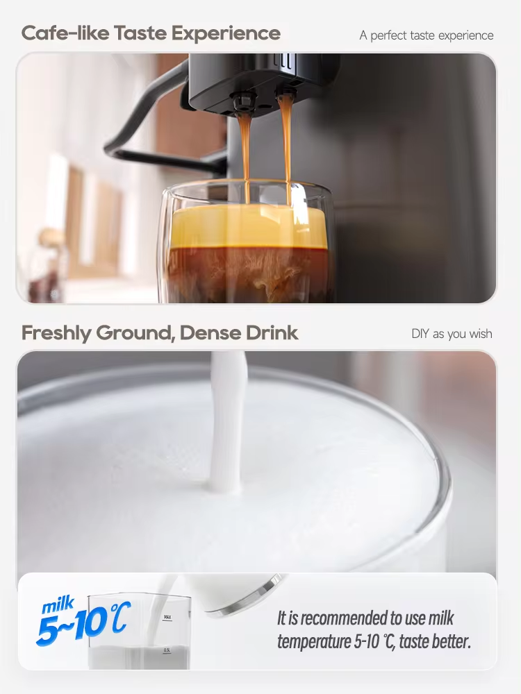 HiBREW H16 black / EU: espresso and milk dispensing photo details