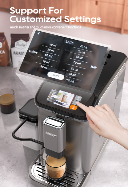 HiBREW H16 black / EU: drink-settings touchscreen in use