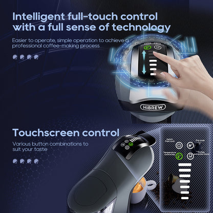 HiBREW H17 EU: touch-control panel in use