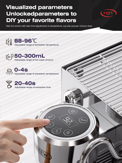HiBREW H21 EU / Silver: top brewing control panel
