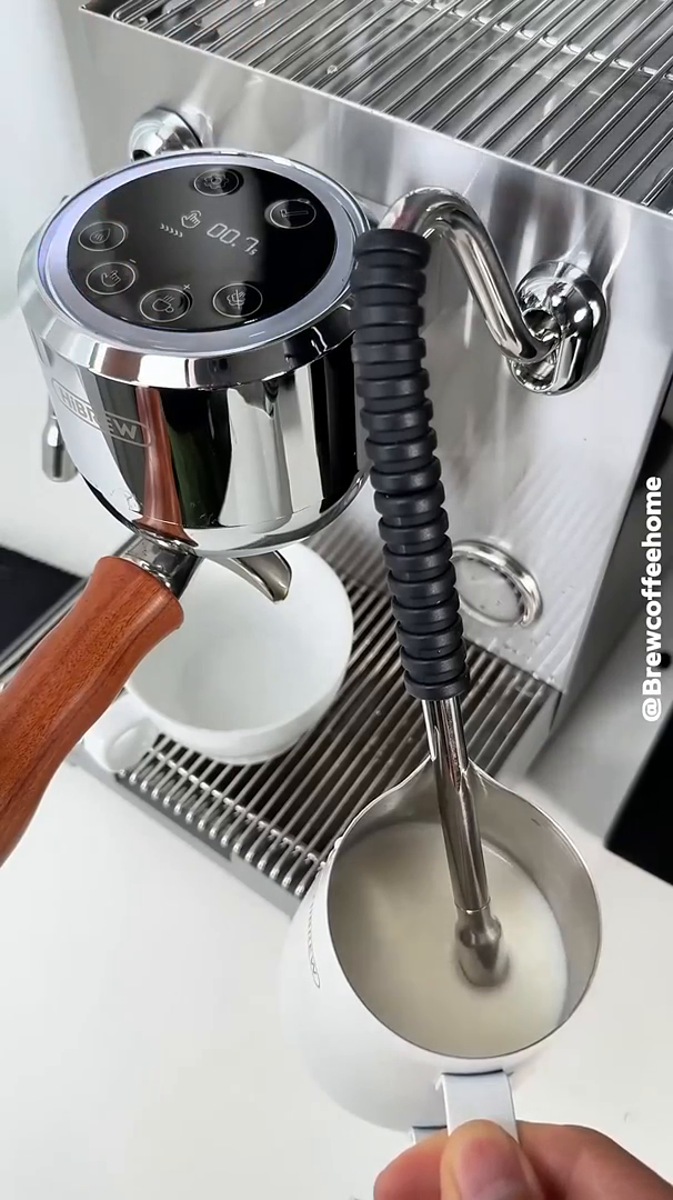 Texturing milk with the HiBREW H21 steam wand