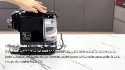 HiBREW H2C Black EU — rear water tank filling