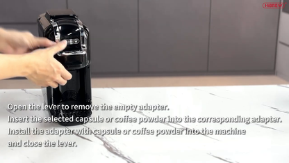 HiBREW H2C Black EU — adapter insertion under the open loading lever