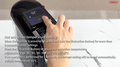 HiBREW H2C Black EU — temperature setting on the digital panel