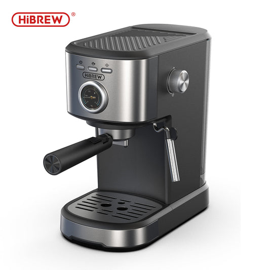 HiBREW H5A EU: machine exterior with portafilter and drip tray