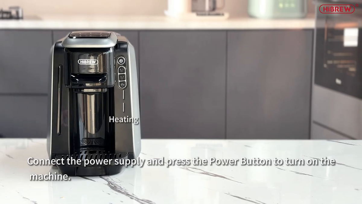 HiBREW H6 front brewing head, lever, controls and drip tray.