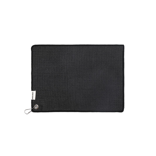 MHW-3BOMBER CT5304B black hangable towel, listed 35 by 25 cm