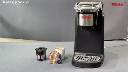 HiBREW 507 black single-cup coffee maker on a countertop