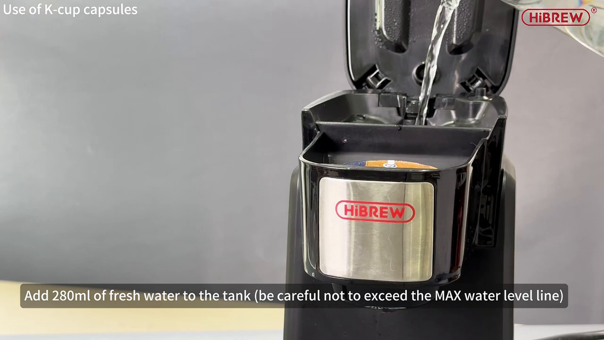 HiBREW 507 filling the water tank