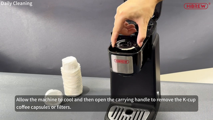 HiBREW 507 removing the brew holder for cleaning