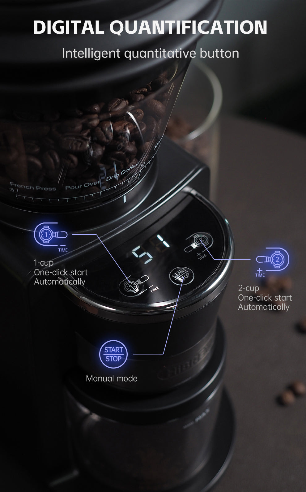 HiBREW G3 digital control panel close-up