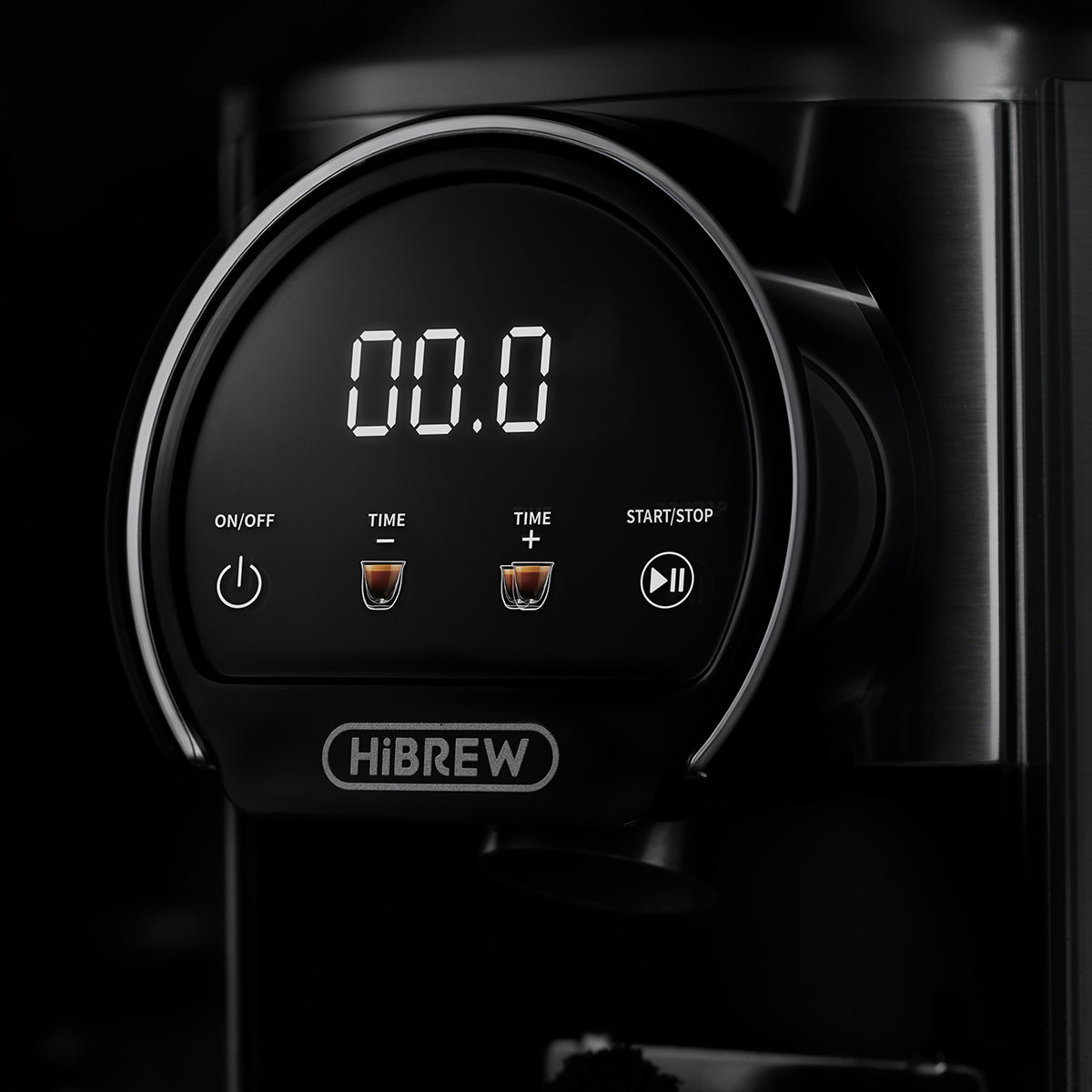 HiBREW G3 Plus round digital control display close-up