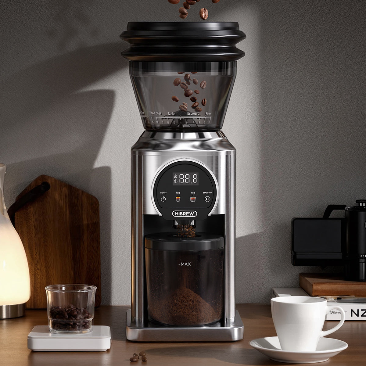 HiBREW G3 Plus in a coffee preparation scene