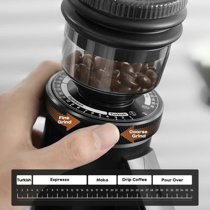 HiBREW G5 Plus — Hand adjusting the G5 Plus hopper ring