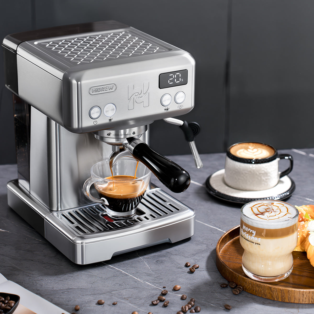 HiBREW H10 serving coffee