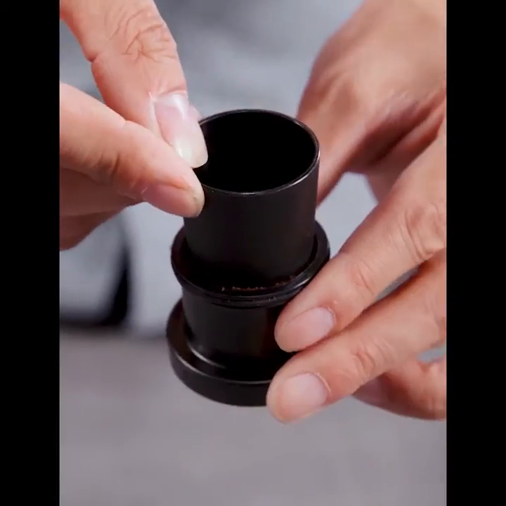 HiBREW H4 reusable ground-coffee basket close-up