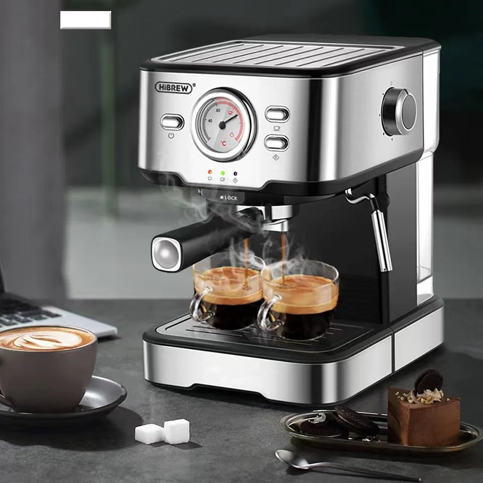 HiBREW H5 espresso machine in a coffee serving scene