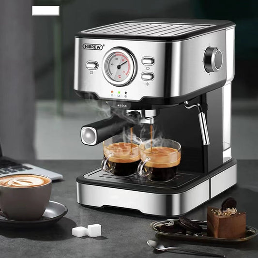 HiBREW H5 espresso machine in a coffee serving scene