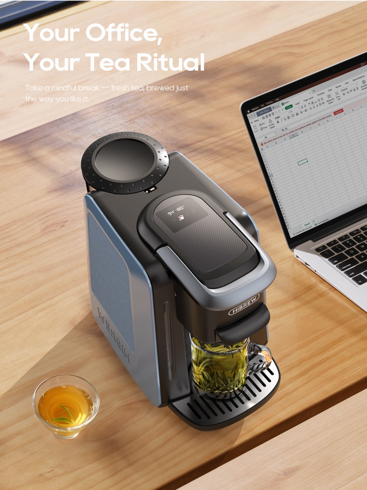 HiBREW H6 in an office setting; scene items are separate