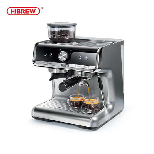 HiBREW H7 Basic Silver espresso machine with grinder