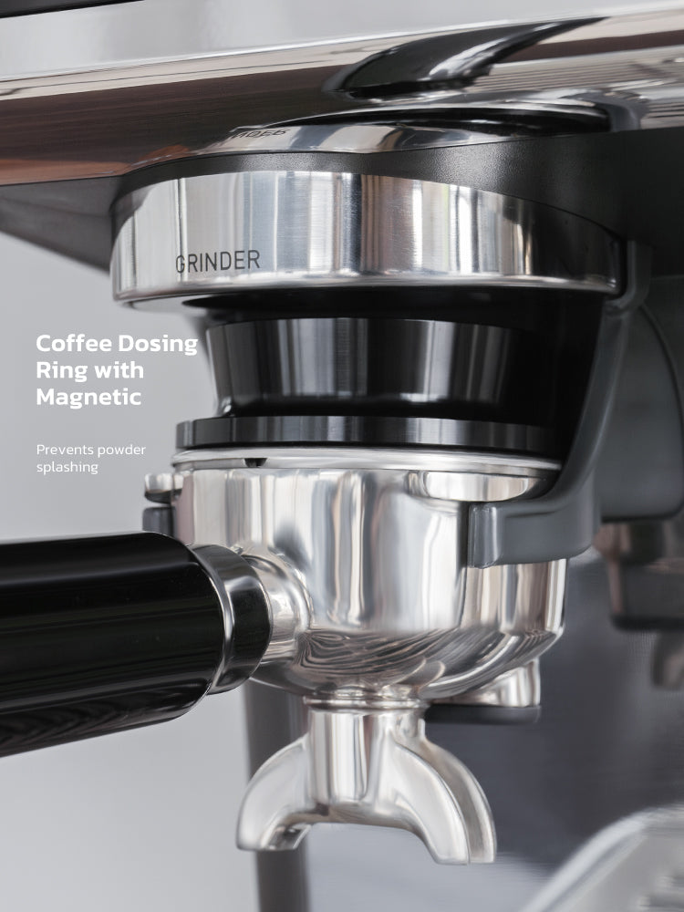 HiBREW H7A grinder dispensing coffee