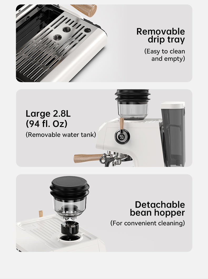 HiBREW H7B removable tank, tray and hopper