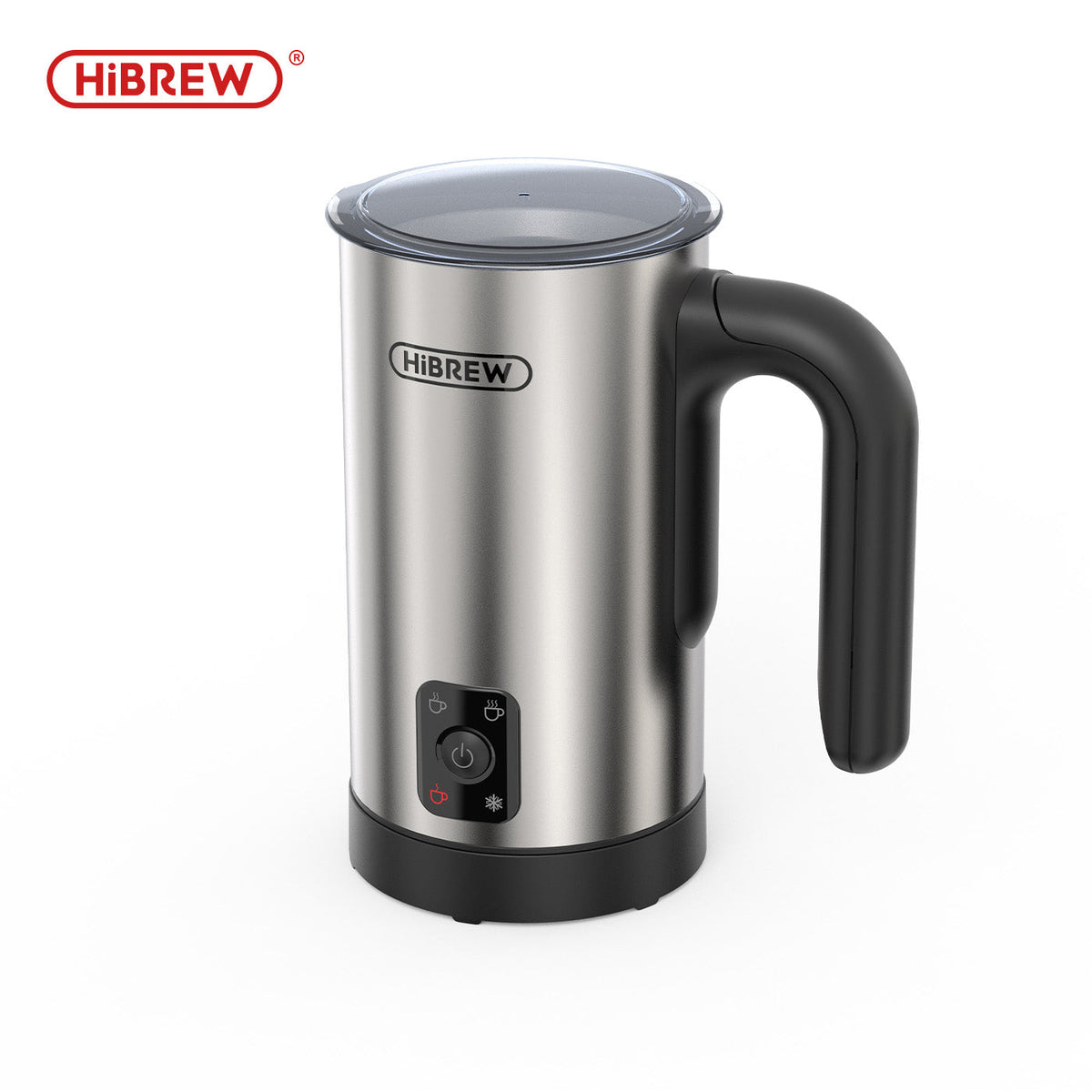 HiBREW M3A silver milk frother with handle