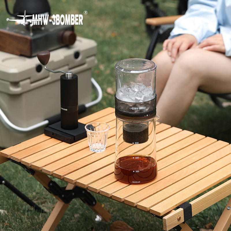 MHW-3BOMBER ID5900 complete stacked brewer on an outdoor table; other equipment and scene props are not included