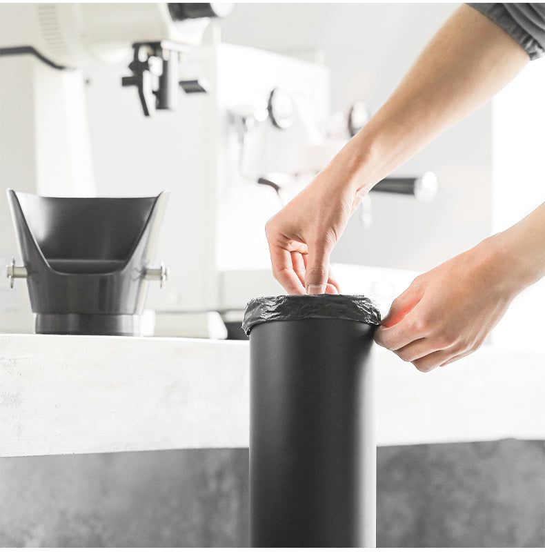 MHW-3BOMBER GB5449 black standing knock bin — fitting a liner with the upper section removed