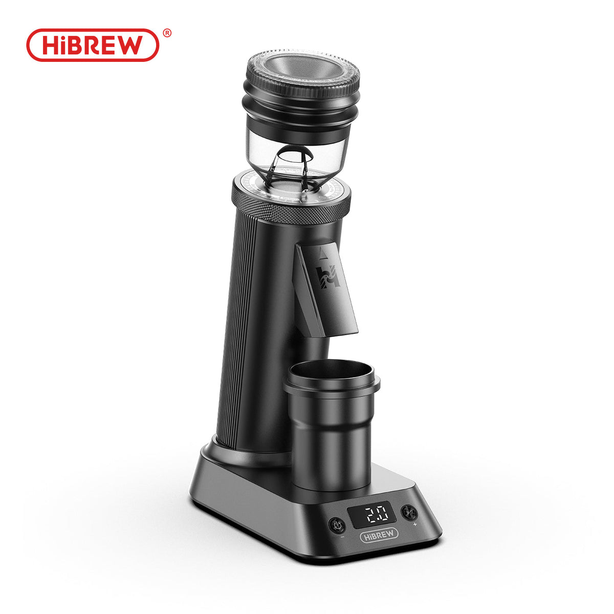 HiBREW G5 Plus — G5 Plus grinder manufacturer overview with timer display