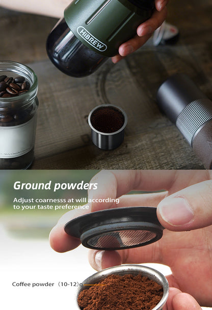 Preparing ground coffee for the HiBREW H4D filter basket