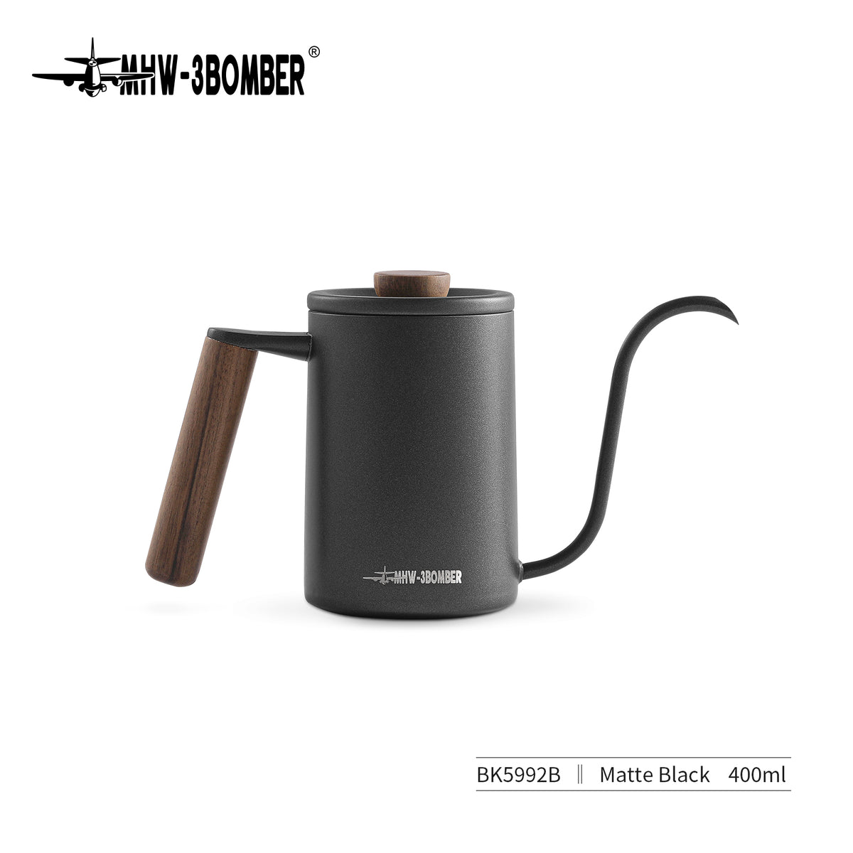 MHW-3BOMBER BK5992B matte black 400 ml Planet coffee kettle