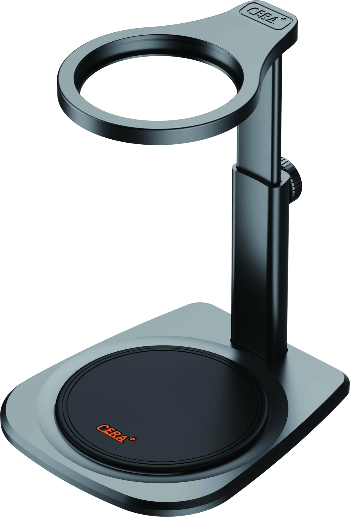 CERA+ SD02 espresso maker stand, support ring and base shown.