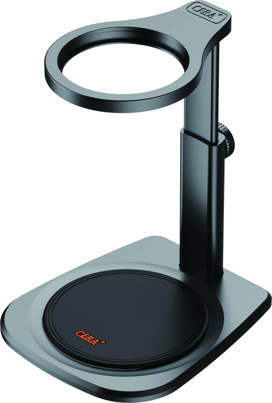CERA+ SD02 espresso maker stand, support ring and base shown.